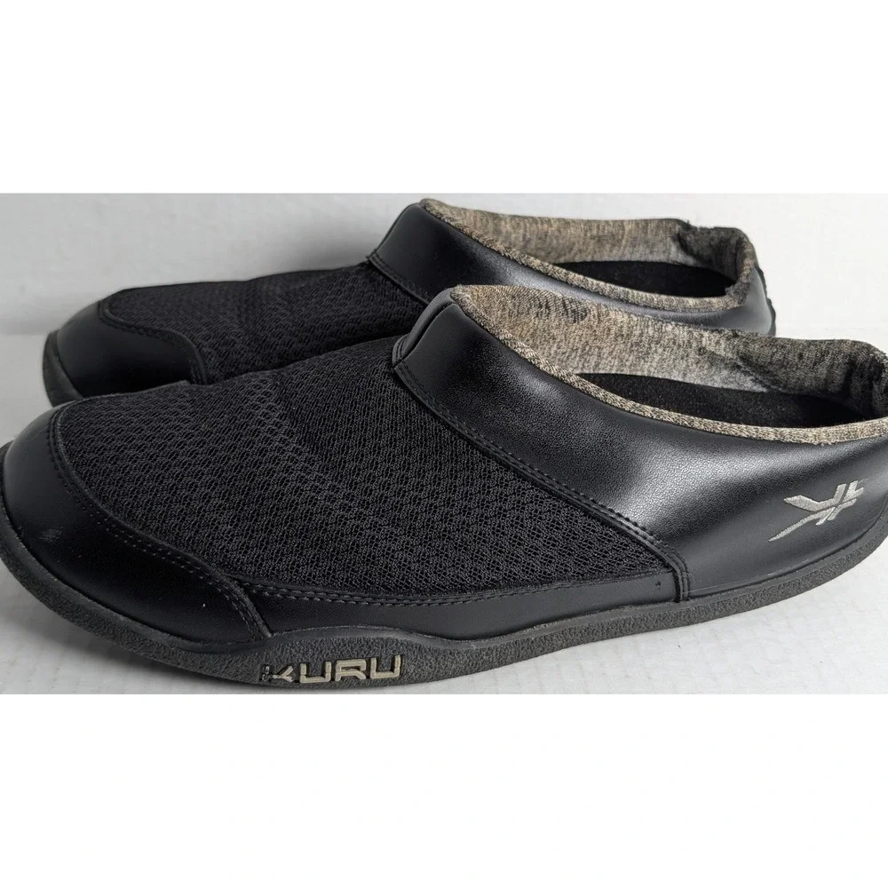 KURU Men's Size 10 Black Slip On Comfort Walking Shoes Casual EU